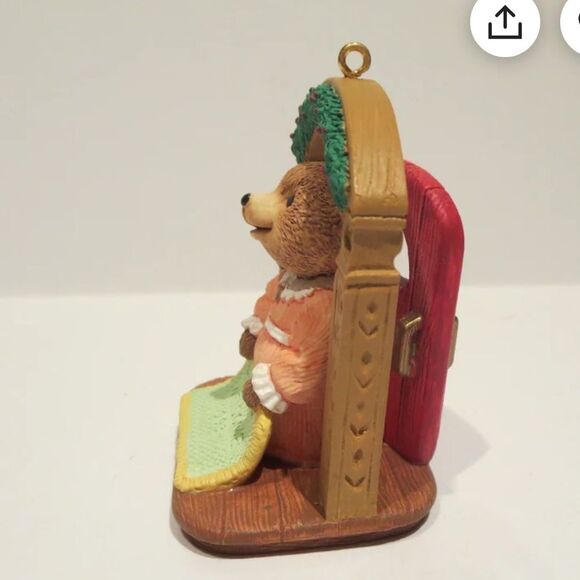 Vintage You're Always Welcome - Teddy Bear Ornament by Hallmark 1993 - Picture 3 of 3